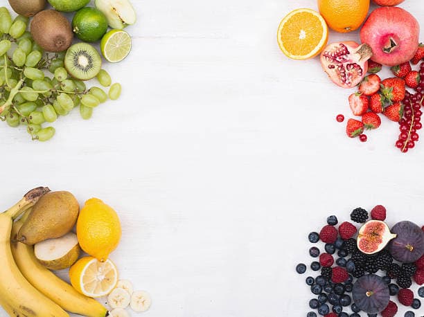 Fresh fruits background